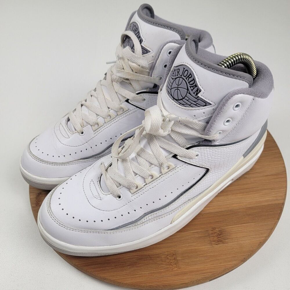 Nike Air Jordan 2 Retro Men's Sneakers White-Cement Shoe Size 9